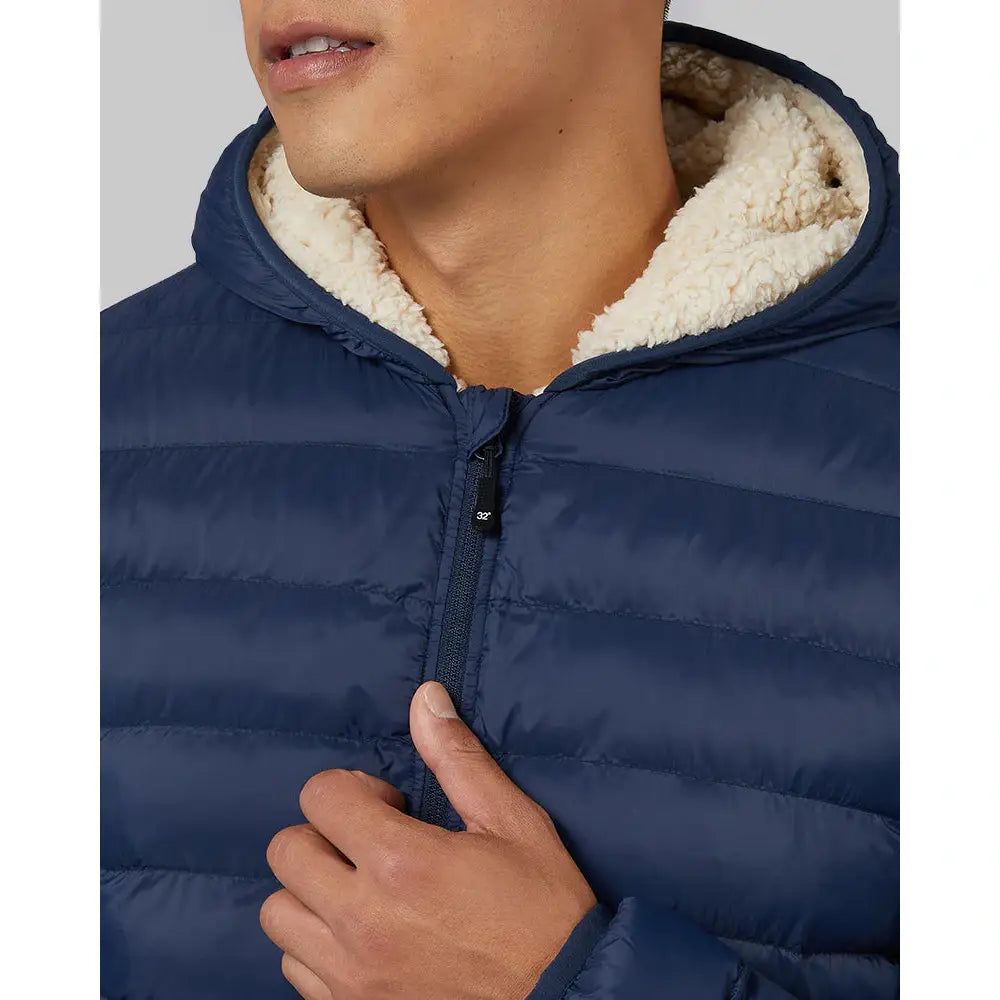 Men's Hooded Sherpa-Lined Jacket