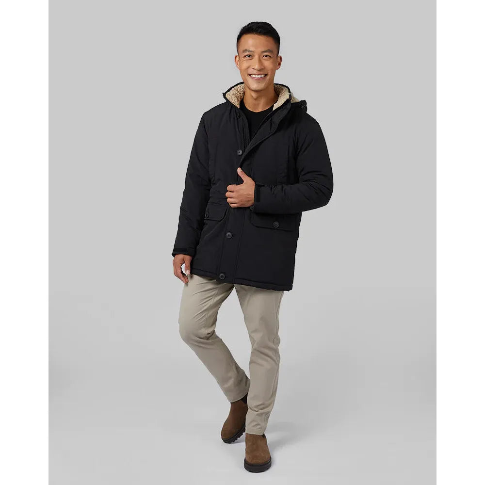 Mens hot sale lined parka